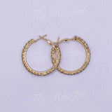 Diamond Girl Hoops (Gold)