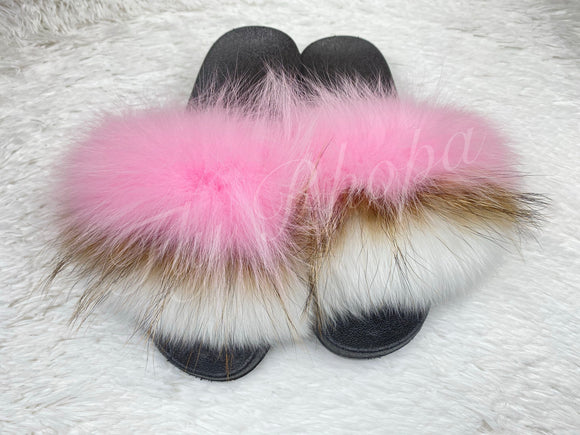 Pink Dream Fur Slides